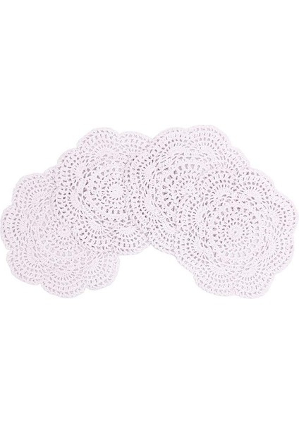 4pcs 8.6 Inç Doilies Tığ Işi Yuvarlak Dantel Doily El Yapımı Placemats Pamuk Tığ Işi Bardak Altlıkları (Beyaz) (Yurt Dışından) fırsatları