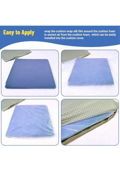 2 Rulo Yastık Sargısı Ipek Film Su Geçirmez, 79 Inç x 22 Metre Döşeme Yastık Sargısı Mobilya Ev Ofisi Için, (2 Rulo) (Yurt Dışından) indirimleri