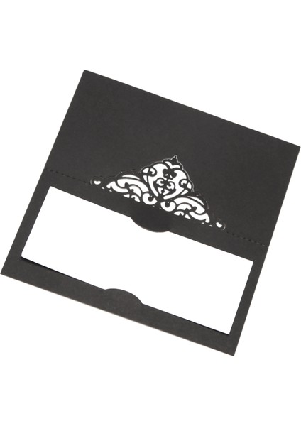 100 Pcs Masa Masa Kartları Beyaz Ekler ile Kartlar Taç Çadır Kartları Düğün Ziyaretleri Için Ad Kartları Büfe Gelin Siyah (Yurt Dışından)