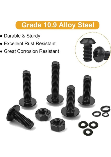 1120PCS Metrik Vidalı Çiftlik M3/m4/m5/m6, Cıvatalar ve Fındık Kiti, Metrik Cıvata Çiftliği, Sınıf 10.9 Alaşımlı Çelik (Yurt Dışından) modelleri