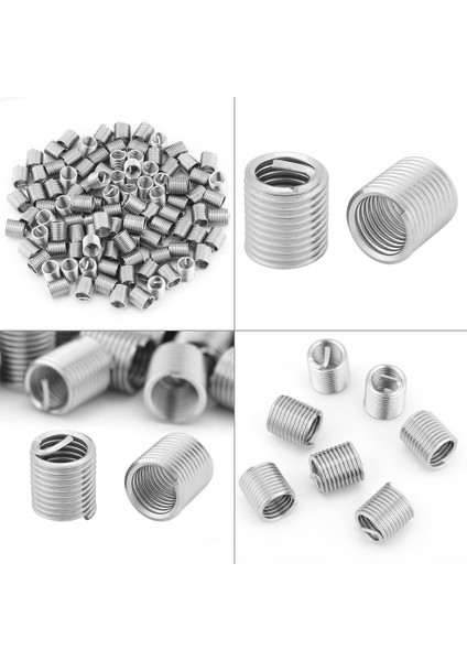 100PCS M8X1.25X2D Paslanmaz Çelik Sarmal Tel Ek Set Sarmal Dişli Ekleme Kablo Vidalı Kaplar Onarım Aletleri (Yurt Dışından) fırsatları