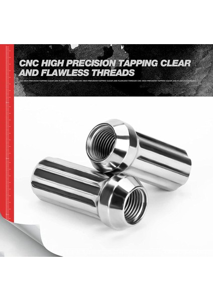 M14X1.5 Tekerlek Pabuç Fındık, 24 Parça 14MMX1.5 7 Spline Sürücü Awl Acorn Koni Lug Nuts 2 Inç Uzunluğunda 2 Soket Anahtarı (Yurt Dışından) fırsatları