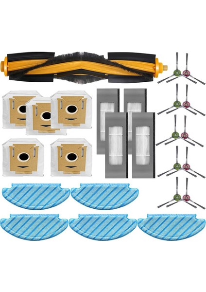 Ecovacs Deeboot N10 / N10 Plus Robot Vacuma Seğriçi Parçaları Ana Yan Fırça Hepa Filtre Mop Kumaş (Yurt Dışından)