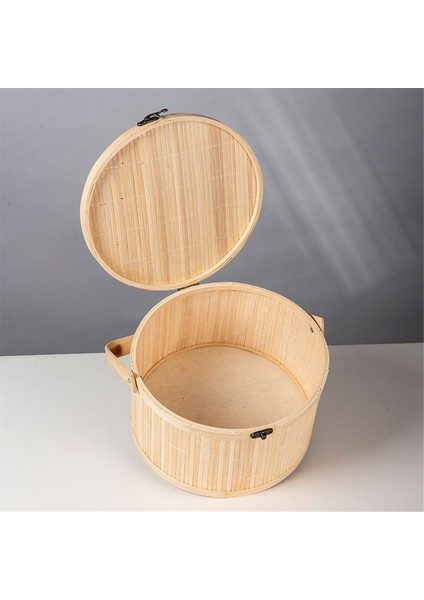 Bambu Dokuma Sepetler Antika Renkli Pasta Özel Hediye Sepeti Vintage Bambu Dokuma Öğle Yemeği Kutusu Sepeti (Yurt Dışından) indirimleri
