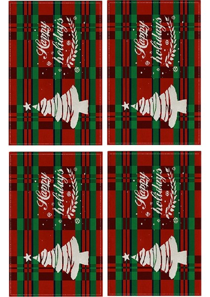 Noel Placemats, Noel Isıya Dayanıklı Placemats Yemek Masası, Pamuk Ketenleri Slip Olmayan Yer Paspasları C Için (Yurt Dışından) fiyatları
