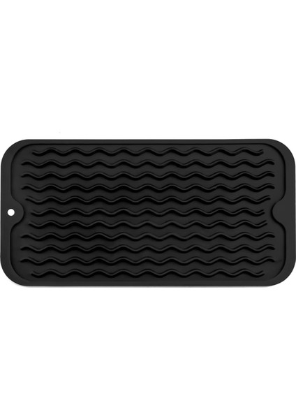 Çoklu Kullanım Için Çanak Kurutma Mat, Kolay Temiz, Çevre Dostu, Isıya Dayanıklı Silikon Paspas Mutfak Sayacı Black-A (Yurt Dışından)