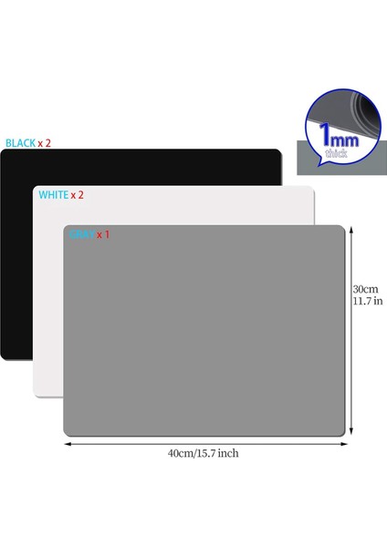 5pcs Silikon Mat 30 x 40 Cm, Yapışmaz Kaymaz Kesme Paspası, Masa Paspası, Hamur Mat, Silikon Film Çalışma Mat, Sayaç Mat (Yurt Dışından) indirimleri