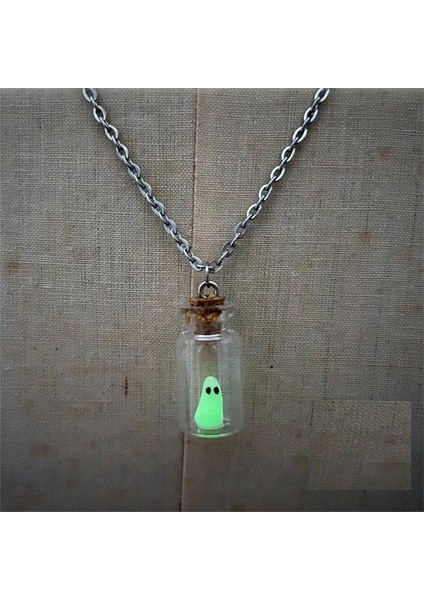 Karanlıkta Parıldayan Bir Hayalet Kolye - Sevimli Cadılar Bayramı Mücevherleri Benimseyin. Evcil Hayalet (Yurt Dışından) fiyatları