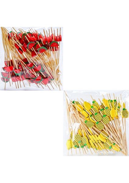 Meyve Seçim Bambu Seçtikleri Meyve Çatalıyor Sanatsal Kürek Kaçakları Kokteyl Sandviç Seçimleri Dekoratif Kokteyl Çubukları (Yurt Dışından)