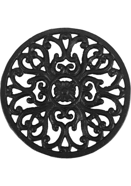 Yuvarlak Dökme Demir Trivet 6.7 Inç Demir Isı Izleme Trivet Mutfak Yemek Masası Dekoru Için Kayan Olmayan Potholders (Yurt Dışından)