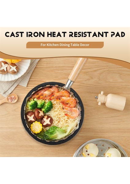 Yuvarlak Dökme Demir Trivet 6.7 Inç Demir Isı Izleme Trivet Mutfak Yemek Masası Dekoru Için Kayan Olmayan Potholders (Yurt Dışından) fırsatları