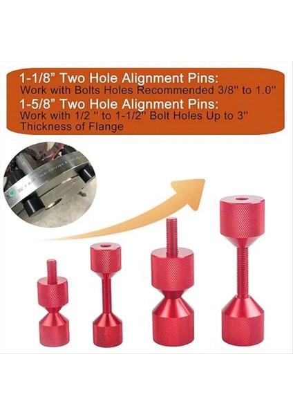 4 Adet Alüminyum Flanş Iki Delikli Pim 1-1/8 Inç Iki Delikli Hizalama Pimleri ve 1-5/8 Inç Çıkarılabilir Flanş Kırmızısı (Yurt Dışından) indirimleri