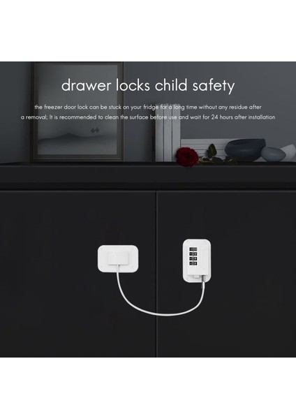 2 Parça Buzdolabı Kilit Dondurucu Kilit Buzdolabı Kapı Kilit Kombinasyonu Dolap Çekmecesi Için Çocuk Güvenliği Kilitleri (Beyaz) (Yurt Dışından) fiyatları