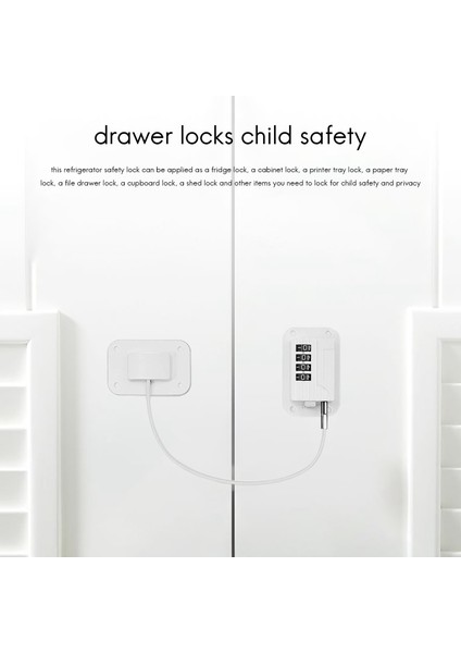 2 Parça Buzdolabı Kilit Dondurucu Kilit Buzdolabı Kapı Kilit Kombinasyonu Dolap Çekmecesi Için Çocuk Güvenliği Kilitleri (Beyaz) (Yurt Dışından) fırsatları