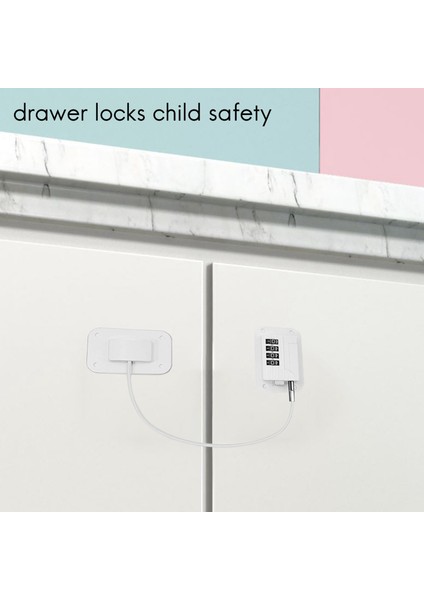 2 Parça Buzdolabı Kilit Dondurucu Kilit Buzdolabı Kapı Kilit Kombinasyonu Dolap Çekmecesi Için Çocuk Güvenliği Kilitleri (Beyaz) (Yurt Dışından) indirimleri