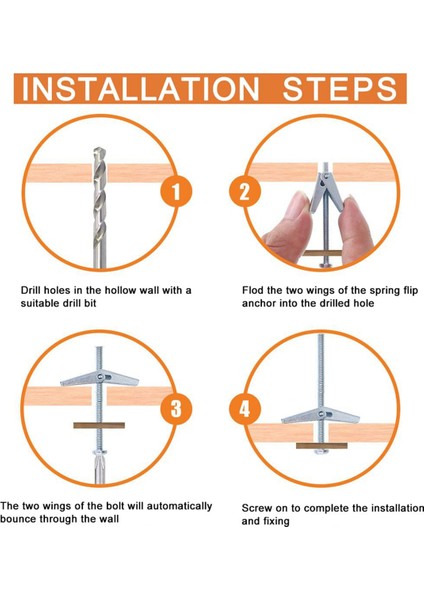 25 Set, Cıvata ve Molly Cıvatası, Kanat Somun Kiti, Ağır Hizmet Tipi Duvar Ankrajları, Alçıpanlara Ağır Eşyaları Asmak Için Ürün Yelpazesi Seti (Yurt Dışından) fırsatları
