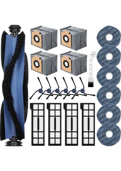 Eufy X10 Pro Omni Için Robot Vakum Temizleyici Ana Yan Fırça Hepa Filtre Mop Bez Toz Çantaları Yedek Parçalar Aksesuarlar (Yurt Dışından)