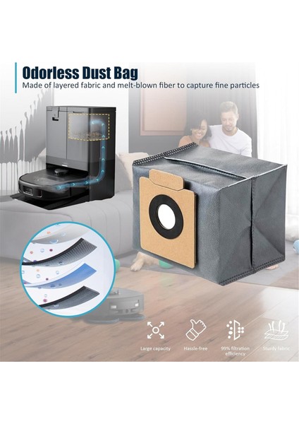 Eufy X10 Pro Omni Için Robot Vakum Temizleyici Ana Yan Fırça Hepa Filtre Mop Bez Toz Çantaları Yedek Parçalar Aksesuarlar (Yurt Dışından) modelleri