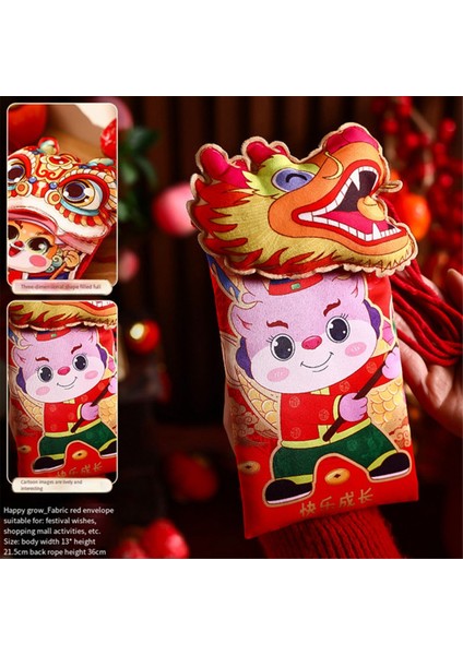 2024 Ejderha Yılı Çin Yeni Yıl Kumaş Kırmızı Zarf Bahar Festivali Çocuk Yeni Yıl Para Kırmızı Zarf C (Yurt Dışından) indirimleri