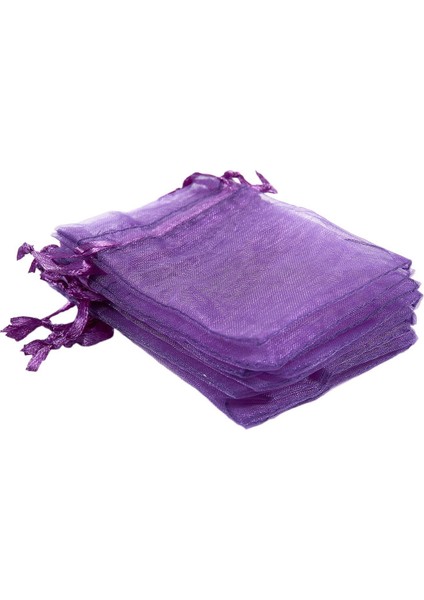 10 Paket Güzel Koyu Mor Organze Hediyesi ve Lehine Çantalar 7cm x 9cm (Yurt Dışından) modelleri