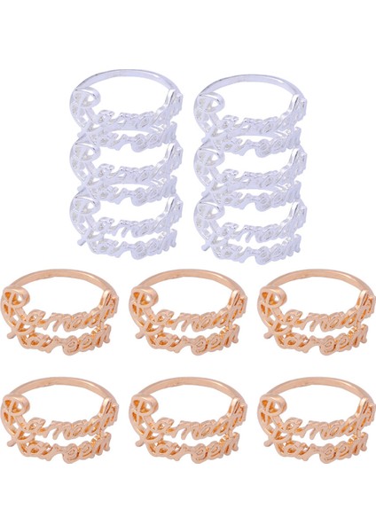 12PCS Ramazan Kareem Peçete Yüzükleri Eid Mübarek Mübarek Müslüman Islami Yemek Masası Ev Dekorasyon Alaşım Peçete Tonşu Hediyeler (Yurt Dışından)