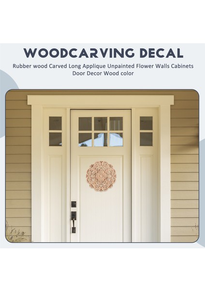 Kauçuk Ahşap Oyma Uzun Aplike Boyasız Çiçek Duvarları Dolapları Kapı Dekor Ahşap Renk (Yurt Dışından) fırsatları