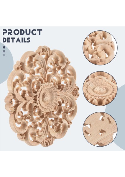 Kauçuk Ahşap Oyma Uzun Aplike Boyasız Çiçek Duvarları Dolapları Kapı Dekor Ahşap Renk (Yurt Dışından) indirimleri