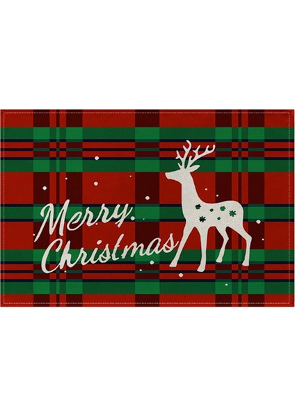 Noel Placemats, Yemek Masası Için Noel Isıya Dayanıklı Placemats, Pamuk Keten Kaymaz Yer Paspasları Ziyafet B (Yurt Dışından) indirimleri