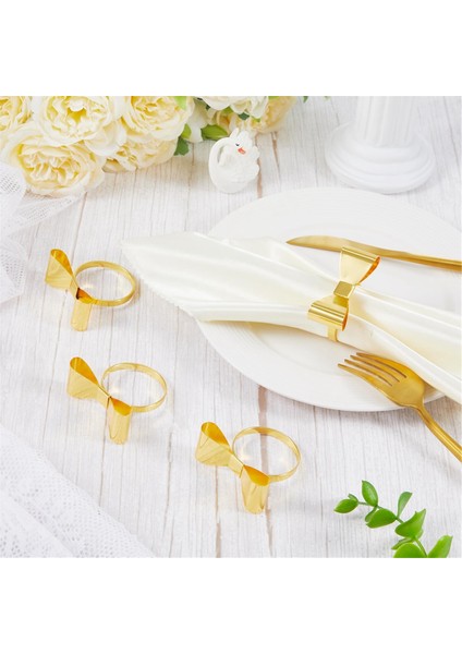 10 Adet Yay Peçete Halkaları Altın Bowknot Peçeteli Halkalar Peçete Halkaları Metal Yay Peçete Tutucu Serviette Tokaları (Yurt Dışından) indirimleri