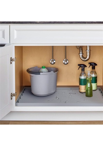 Tahliye Lavabo Mat Silikon Mutfak Lavabo Astar Drenaj Deliği Sıçramaları Emici Mat Su Geçirmez Koruyucu Lavabo (Yurt Dışından)