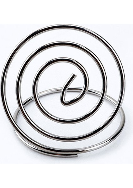 20 Pcs Paslanmaz Çelik Yaratıcı Yuvarlak Şekli Kart Tutucu Çember Stereo Not Ped Tablo Numarası Tutucular Menü Klipsleri (Gümüş) (Yurt Dışından) fırsatları