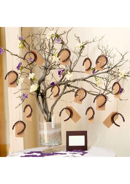 10PCS Iyi Şanslı At Nalı Kart Düğün Iyilikleri Kraft Etiketleri Rustik At Nalı Hediyeler Vintage Düğün Partisi Dekor (Yurt Dışından) modelleri