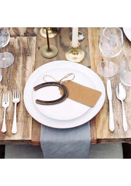 10PCS Iyi Şanslı At Nalı Kart Düğün Iyilikleri Kraft Etiketleri Rustik At Nalı Hediyeler Vintage Düğün Partisi Dekor (Yurt Dışından) indirimleri