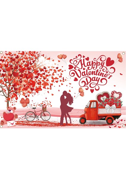 Mutlu Sevgililer Günü Zemin Banner Aşk Kalp Partisi Süslemeleri Sevgililer Günü Için Arka Plan 71 x 43.3inch (Yurt Dışından)