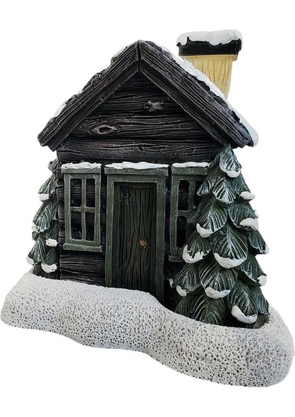 Kütük Kabin Karlı Tütsü Koni Brülör, Noel Baca Yazlık Tütsü Brülör, Aromaterapi Süslemesi, Oda Tütsü (Yurt Dışından)