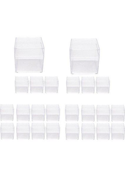 24 Adet Kare Şeffaf Plastik Paketleme Kutusu Şeker Kutusu Mücevher Kutusu Partisi Hediye Doğum Günü Hediye Kutusu (Yurt Dışından) fiyatları