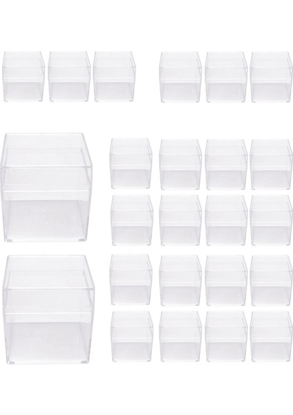 24 Adet Kare Şeffaf Plastik Paketleme Kutusu Şeker Kutusu Mücevher Kutusu Partisi Hediye Doğum Günü Hediye Kutusu (Yurt Dışından) modelleri