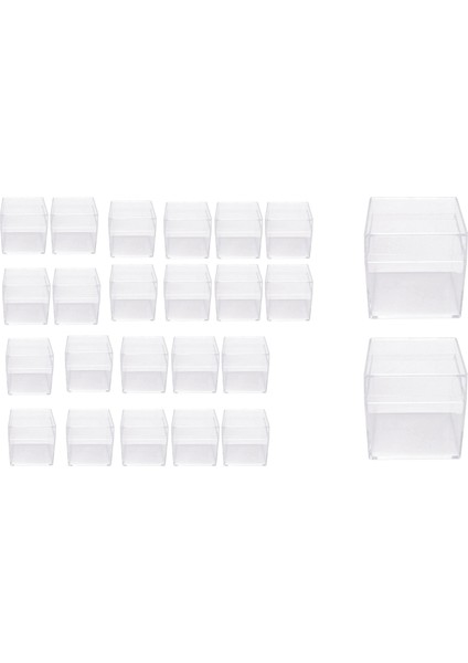 24 Adet Kare Şeffaf Plastik Paketleme Kutusu Şeker Kutusu Mücevher Kutusu Partisi Hediye Doğum Günü Hediye Kutusu (Yurt Dışından) fırsatları
