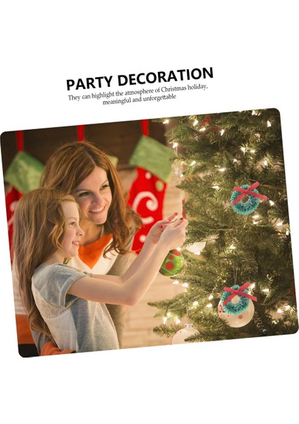 48PCS Noel Çelenk Yapay Garland Mini Noel Ağacı Kolye Noel Bebek Evi Sızıntıları (Yurt Dışından) modelleri