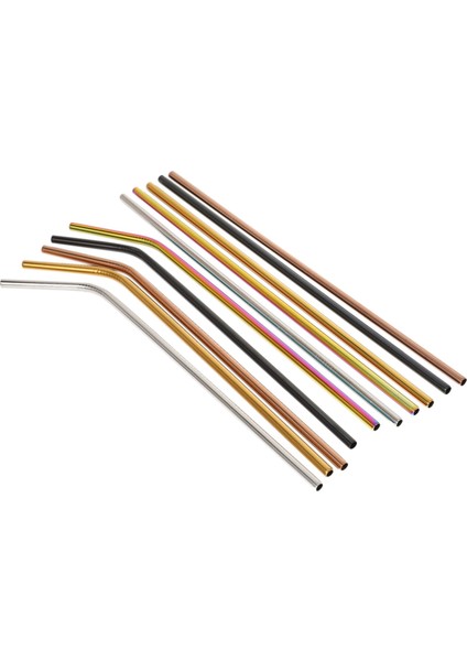 Yeniden Kullanılabilir Paslanmaz Çelik Pipetler, 2 Fırça ile 10 Ekstra Uzun 10,5 Inç Metal Içme Pipetleri ve 20/30 Oz Bardak Için Çevre Dostu Saman, Içecek, Starbucks Seti (Yurt Dışından)