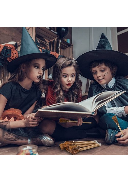 12 Pcs Cadılar Bayramı Süpürge Beyaz Kalemleri Için Cadı Süpürge Kalemleri Cadılar Bayramı Partisi Cadı Süpürge Prop Yazma (Yurt Dışından) fırsatları