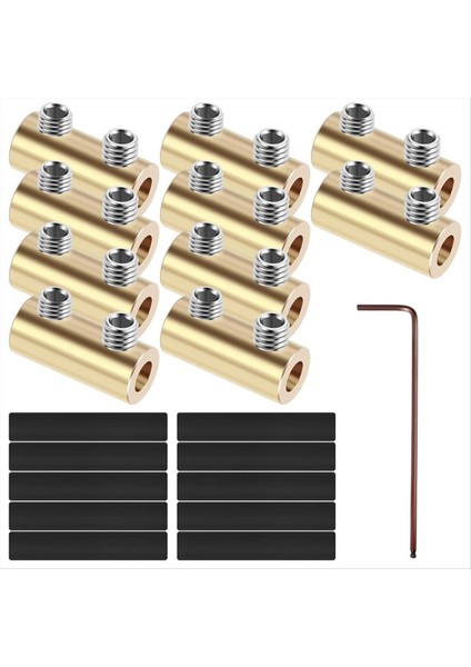 10 Adet Tel Konektör Somun Kiti 80A Bakır E Kablolama Konnektörü Su Geçirmez Devre Tel Bağlama Terminali (Yurt Dışından)