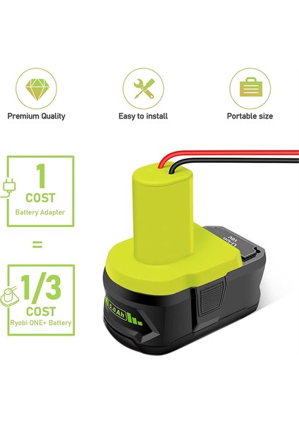 Power Wheels Için Pil Adaptörü Ryobi One+ 18V Li-Ion Pil, Güç Aleti Pil Dönüştürücü 12 Gauge Teli ile (Yurt Dışından) fiyatları