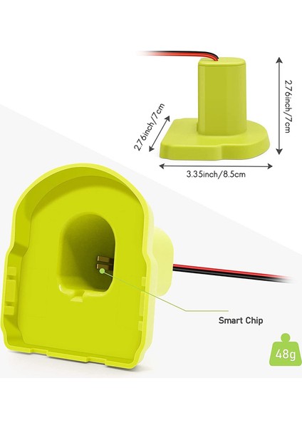Power Wheels Için Pil Adaptörü Ryobi One+ 18V Li-Ion Pil, Güç Aleti Pil Dönüştürücü 12 Gauge Teli ile (Yurt Dışından) modelleri