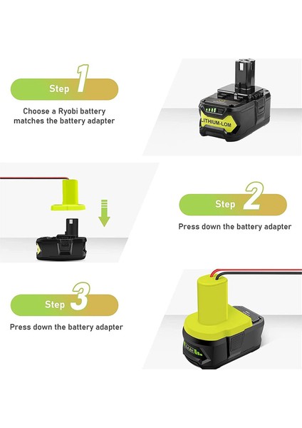 Power Wheels Için Pil Adaptörü Ryobi One+ 18V Li-Ion Pil, Güç Aleti Pil Dönüştürücü 12 Gauge Teli ile (Yurt Dışından) indirimleri