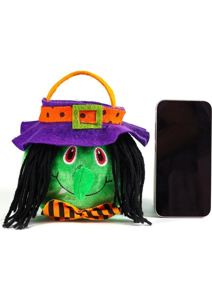 Cadılar Bayramı Dekorasyonları Cadı Kabak Tote Çanta Çocuk Festivali Şeker Çantası Giydirme Prop Çantası (Yurt Dışından) indirimleri