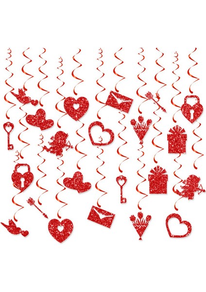 Sevgililer Günü Tema Partisi Dekorasyon Spiral Spiral Takılar Sevgililer Dating Atmosfer Dekorasyon Props (Yurt Dışından)