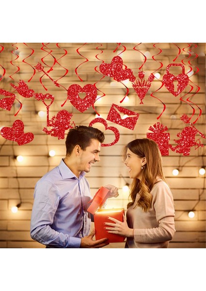 Sevgililer Günü Tema Partisi Dekorasyon Spiral Spiral Takılar Sevgililer Dating Atmosfer Dekorasyon Props (Yurt Dışından) modelleri