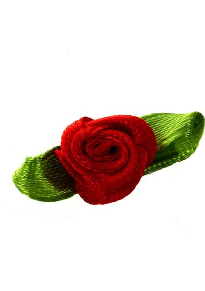 100PCS Mini Saten Şerit Gül Çiçek Yaprağı Düğün Dekor Aplikeler Dikiş Diy Ana Renk: Kırmızı (Yurt Dışından) fiyatları