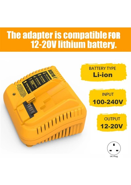 DCB118 DCB112 Dewalt 10.8V 12V 14.4V 18V 20V DCB206 DCB205 DCB204 DCB203 DCB120 Ingiltere Fiş (Yurt Dışından) indirimleri